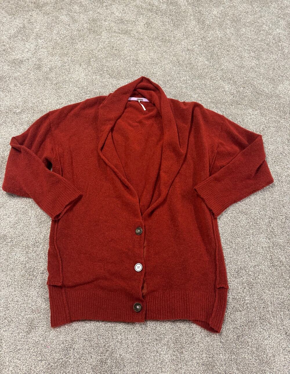 Free People Eucalyptus Cardigan in Red Heather Color